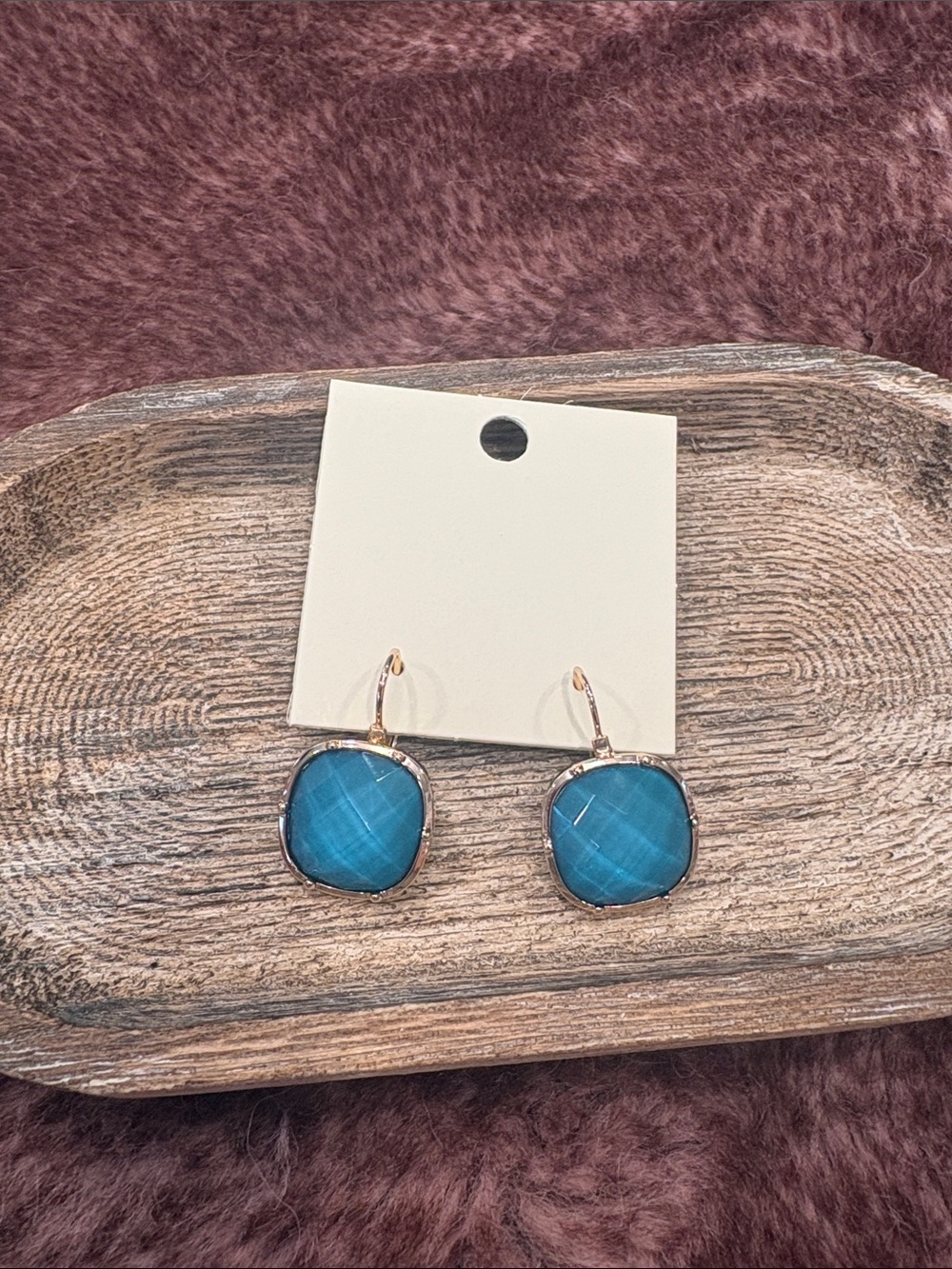 Blue Stone Drop Earrings - Women Jewelry